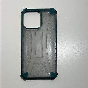 Teal and Clear Protective Phone Case - IPhone 13 Promax
